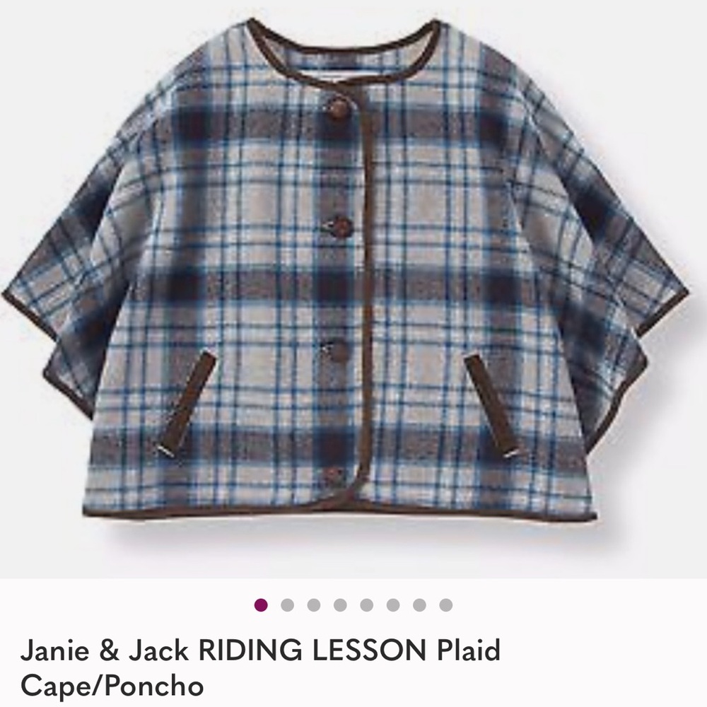 Janie & Jack RIDING LESSON Plaid Cape/Poncho